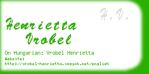 henrietta vrobel business card